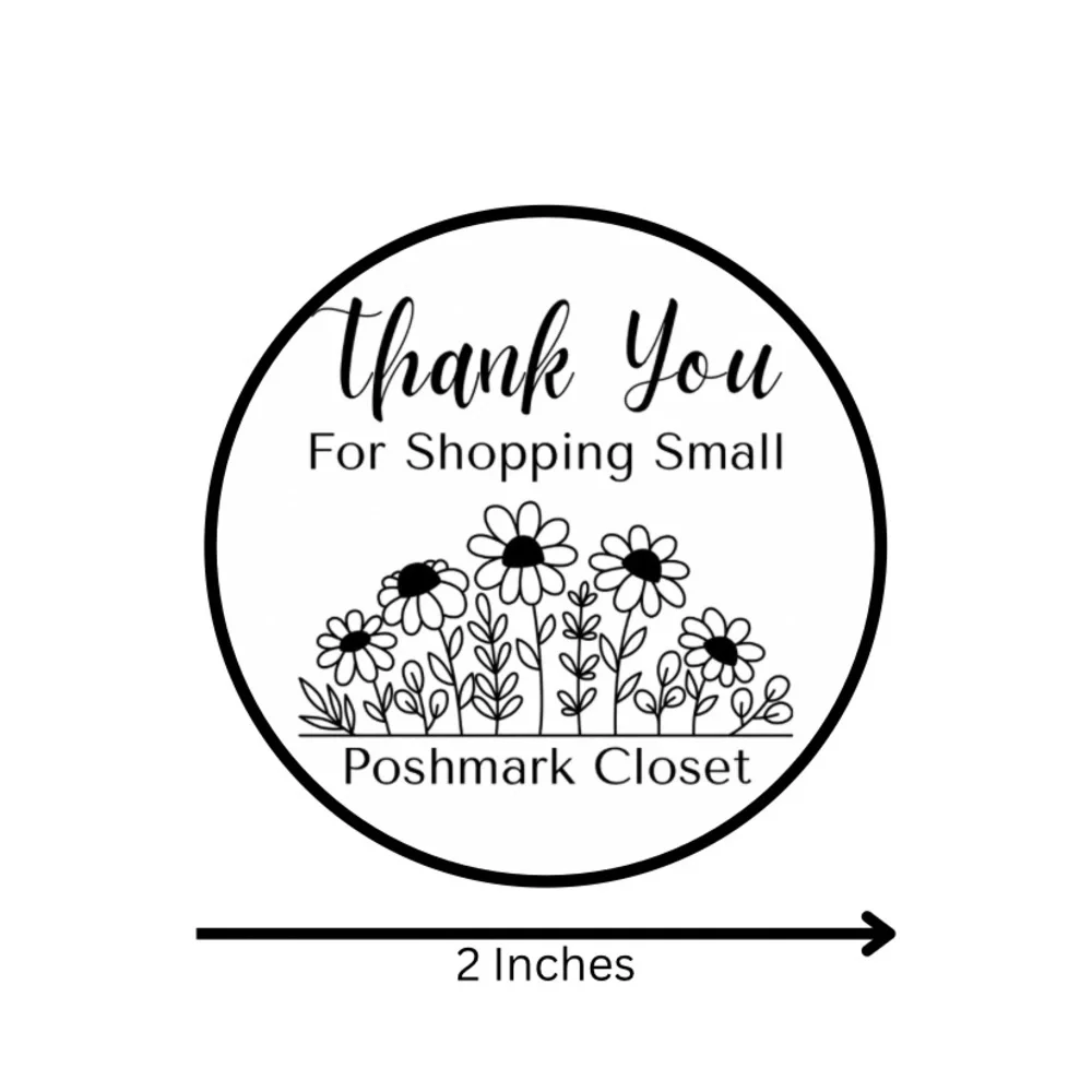 100 Personalized Thank You Poshmark Closet Stickers